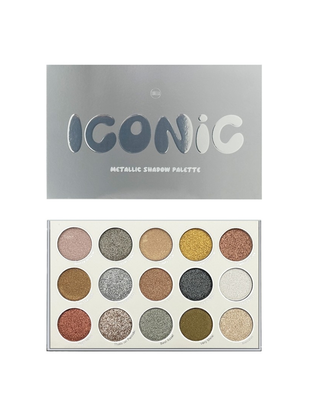 Metallic Eyeshadow Palette - Silver Tones